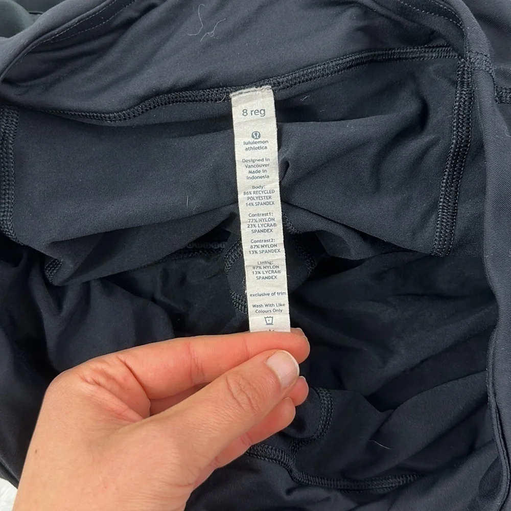 Lululemon Run: Pace Setter Skirt Black - Picture 6 of 9